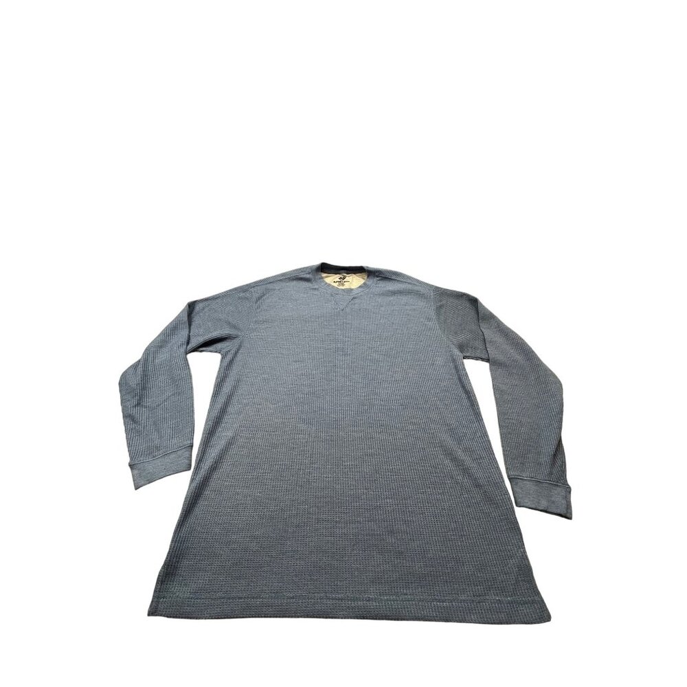 Alpine Lakes Mens Large Blue Textured Long Sleeve Thermal Top Workwear Waffle Kn